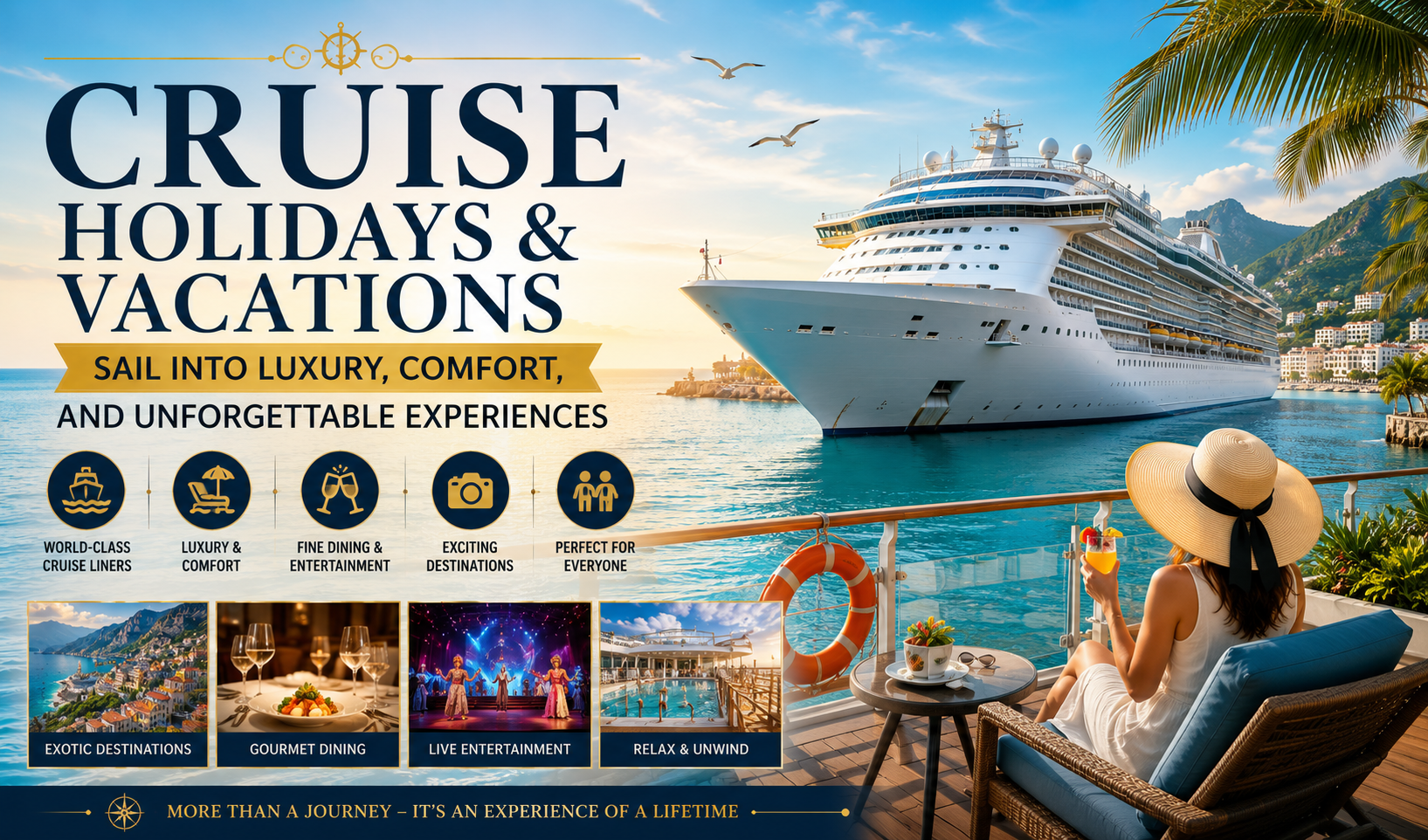 Cruise Holidays & Vacations – Sail into Luxury, Comfort, and Unforgettable Experiences