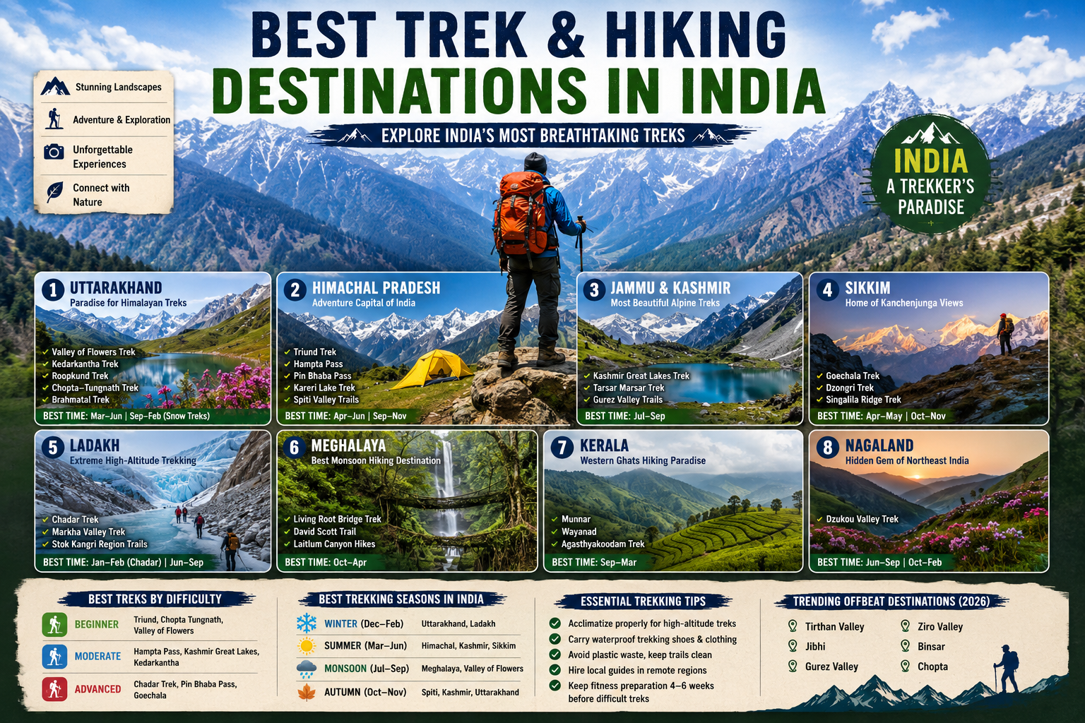 Best Trek & Hiking Destinations in India (2026)